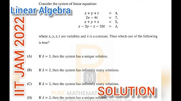 Iit Jam 2022 Linear Algebra Solution | Question 18 | Pure Mathematical Academy | Sudip Kumar