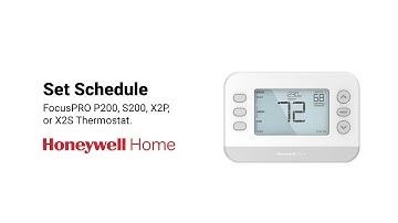How to Set the Schedule on the FocusPRO P200, S200, X2P, or X2S Thermostat