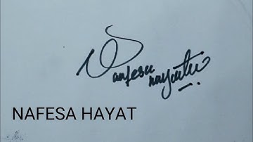 Nafisa hayat name signature style| make your own name signature style|signature idea