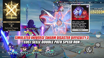 HSR Simulated Universe Swarm Disaster Difficulty 3 - E0S1 Seele Double Path Speed Run