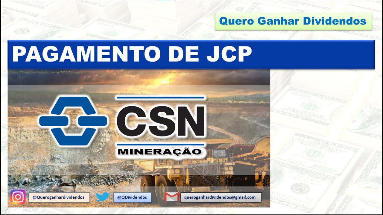 CSN Mineração pagará R$ 473,4 milhões em JCP #CMIN3 #CSN #CSNMineração #Siderurgia #Mineração #JCP