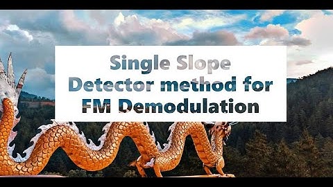 Single Slope Detector