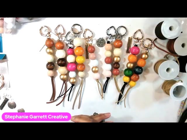 Silicone Beaded Keychain and Key Wristlet 