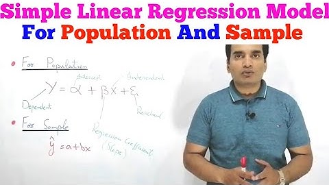 Regression | Lecture # 3 | Simple linear Regression Model For Population And Sample In Urdu Hindi