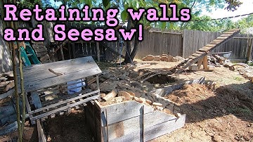 Crawler Course Build |Ep 5| Putting up some Retaining Walls and building a Teeter-totter!