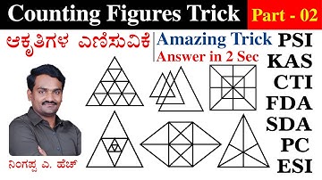 Best Trick for Counting Figures | Counting Triangle Reasoning | Part - 02 | By Ningappa A H