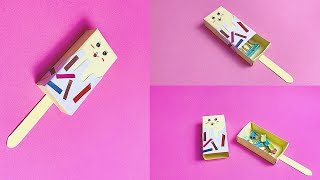Easy Origami Ice Cream Box | How to Make Paper Ice Cream Box | DIY Box Idea/ Gift Box for Kids.