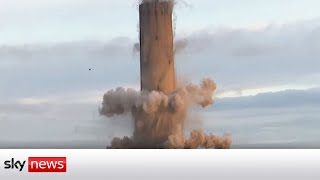Countdown to destruction: Scottish power station demolished
