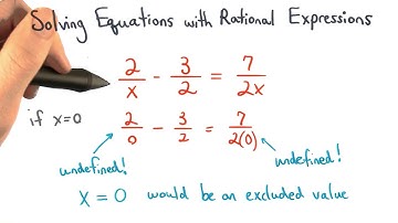 Excluded Values for Equations - Visualizing Algebra