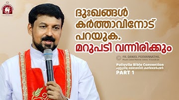 ദുഃഖങ്ങൾ കർത്താവിനോട് പറയുക. മറുപടി വന്നിരിക്കും. Fr. Daniel Poovannathil