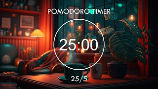 Study With Me ★︎ Pomodoro Focus 📚 Lofi Beats & Cozy Room Chill 🌳 Productivity Boost 🔥 4 x 25 min