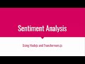 Build a Sentiment Analysis tool using Nodejs and Transformers.js