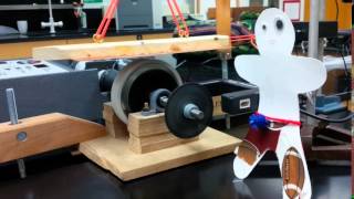 Traveling Travis visits the NVCC Physics Research Lab -- Small Electrodynamic Wheel
