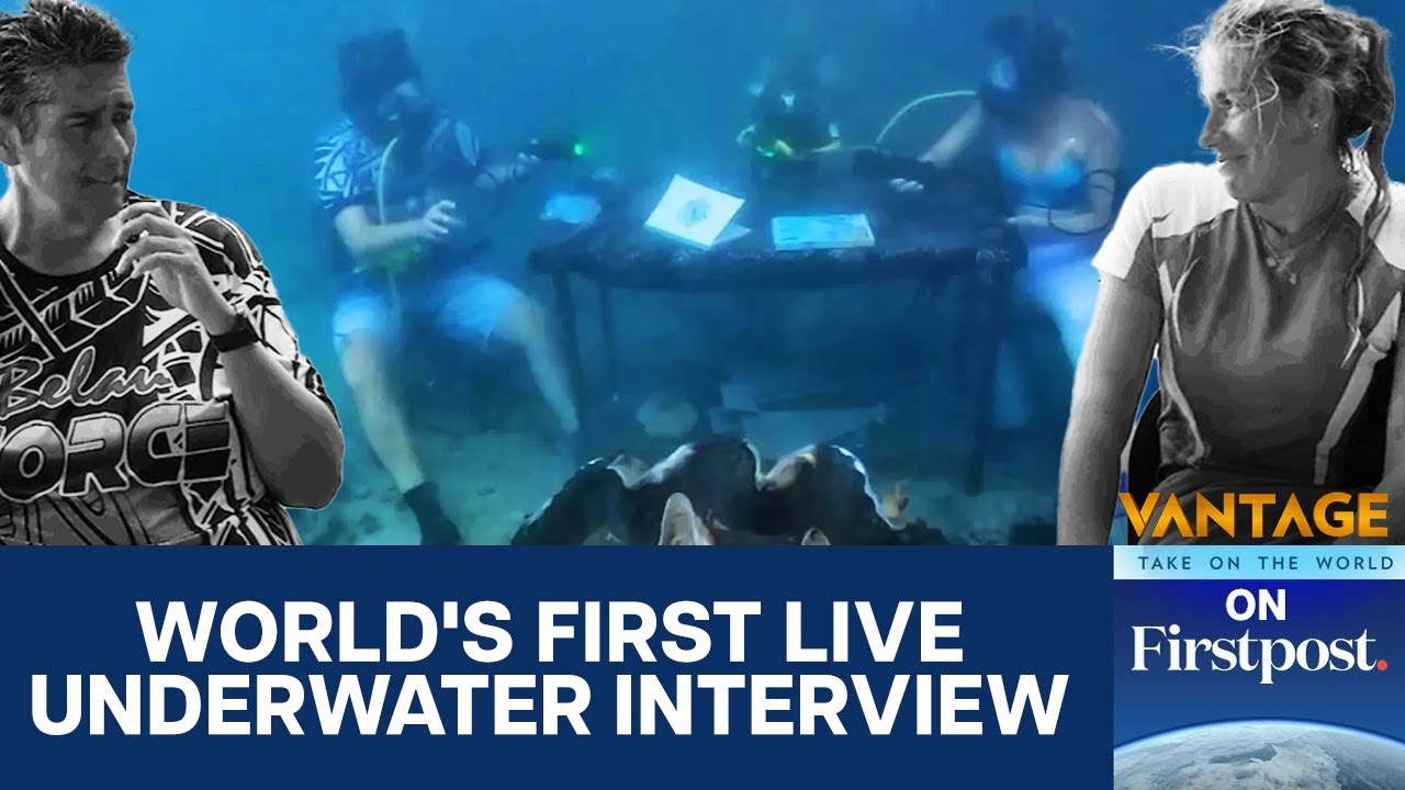 Palau's President Holds World's First Live Underwater Interview | Vantage on Firstpost