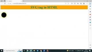 How to create circle using SVG tag in HTML