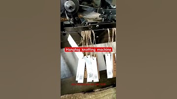Hang tag knot tying machine