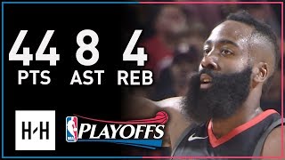 James Harden Full Game 1 Highlights Timberwolves vs Rockets 2018 Playoffs  44 Pts, 8 Ast, 4 Reb!