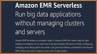 AWS EMR Serverless : A tutorial for beginners about Amazon Serverless EMR