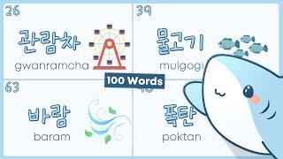 Complete Essential Korean Vocabulary 🇰🇷 - 100 Words - Basic Hangul Vocabulary