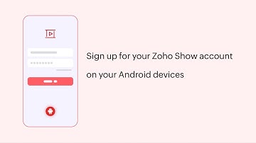 Zoho Show: Sign up and sign out of Show