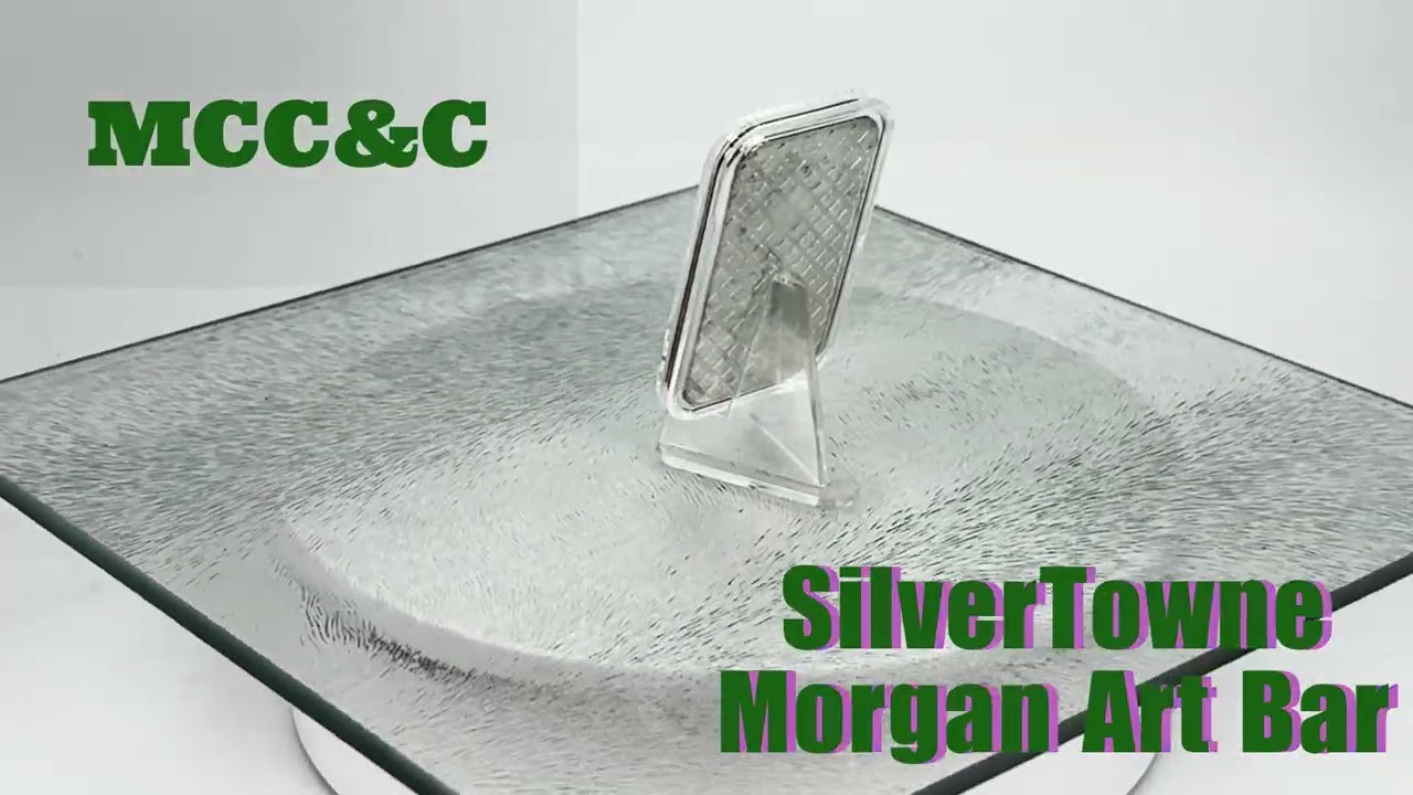 Rare 1980s Silver Towne Morgan Silver Dollar Art Bar * Capsule Included 