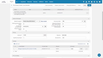 Alma December 2019 Release: PO Line Reclaims