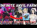 THE BEST WAY TO INFINITELY FARM ANVILS, 3 AUTO TEAMS!! - The Seven Deadly Sins Grand Cross