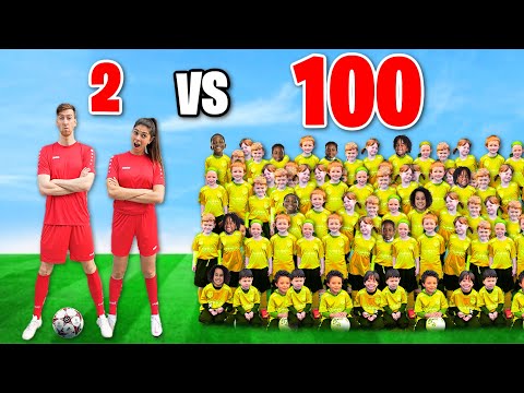 CEMI vs 100 KINDEREN VOETBALWEDSTRIJD! *CHAOS* #447