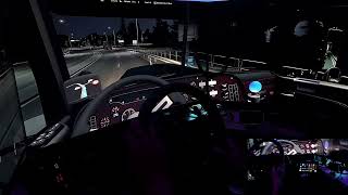 Euro truck simulator 2 gameplay. Xmas night drive. Dom's Peterbilt 379. No commentary. screenshot 3