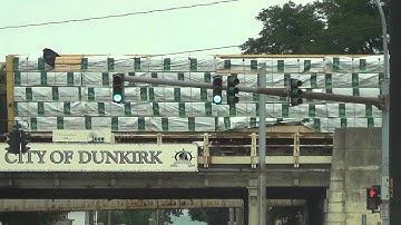 2 CSX Trains Meet Over a Bridge