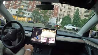 watch an experiment using tesla full self driving 11.4.4 parking using #ai #4k