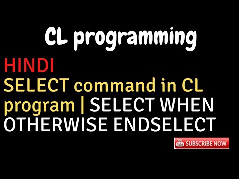IBM i, AS400 Tutorial, iSeries, System i -SELECT in CL| SELECT WHEN OTHERWISE END SELECT