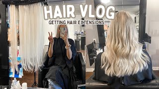 GETTING HAIR EXTENSIONS FOR THE FIRST TIME!!! (VLOG)