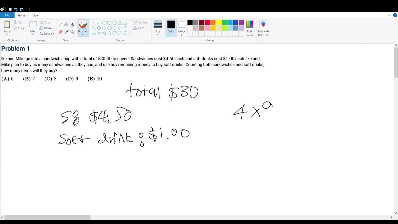 2019 AMC 8 Problem 1 - YouTube