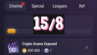 Crypto Scams Exposed 15 Aug Tap Swap Watch Daily Video Code  | Tapswap New Code Today 15 Aug .