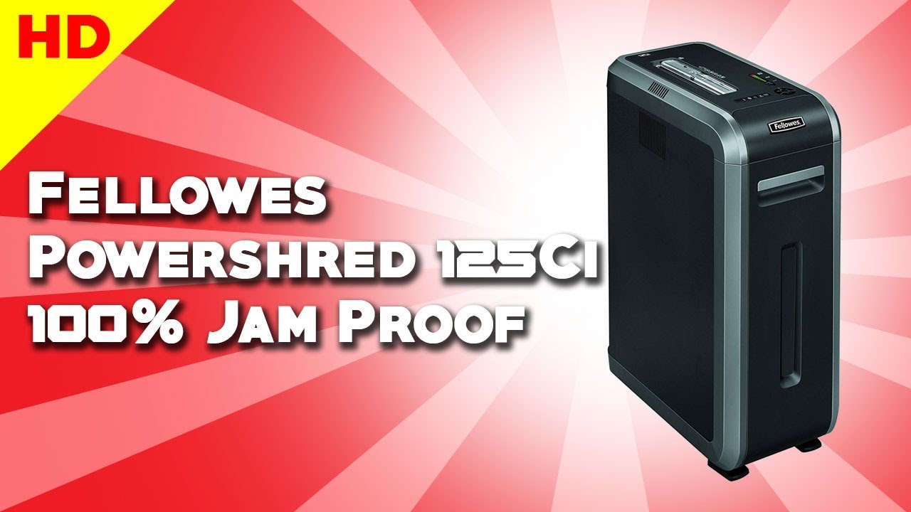 Fellowes Powershred 125ci 100 Jam Proof 20 Sheet Cross Cut Commercial