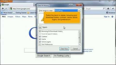 How to manage history and cache in Mozilla Firefox