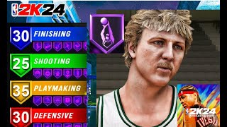 6'9 LARRY BIRD BUILD HAS 87 3PT, 89 LAY, 88 PASS, 90 POST, AND 87 PERIMETER DEF -2K24 ARCADE EDITION