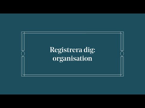 Video: Hur Man Registrerar En Chef För En Organisation