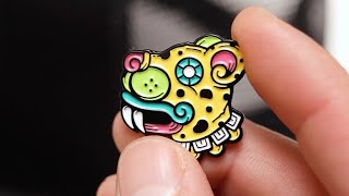 From Sketch to Enamel Pin - Ocelotl #Shorts