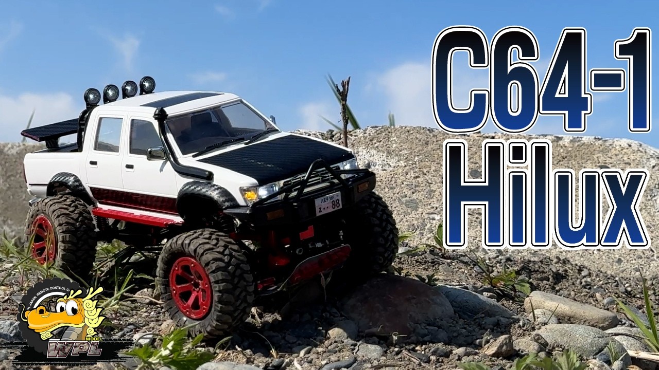 WPL C64 トヨタハイラックス WPL C64-1, Hilux, On the riverbank. Crawler, - YouTube
