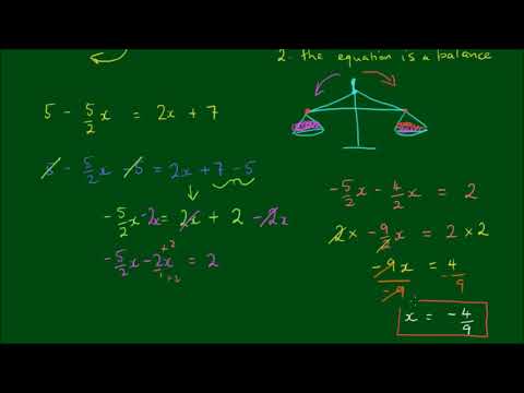 Algebra: Linear Equations: