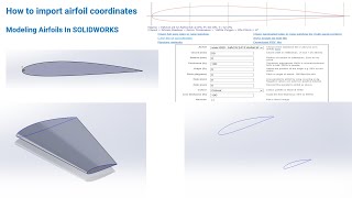 How to import airfoil coordinates | Modeling Airfoils In SOLIDWORKS