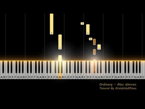 Ordinary (Easy Piano Tutorial Arrangement) - Alex Warren
