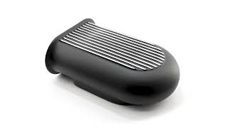 HZ 8002 3 PBK Single 4-Barrel Hilborn-Style Finned Aluminum Scoop – Black Finish