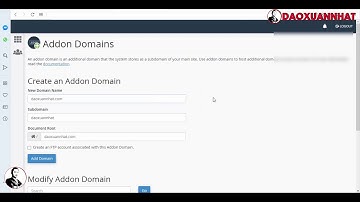 Đào Xuân Nhất | Hướng dẫn thêm tên miền vào Cpanel hosting đơn giản