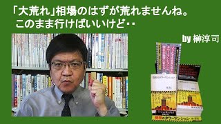 「大荒れ」相場のはずが荒れませんね。このまま行けばいいけど・・　by榊淳司