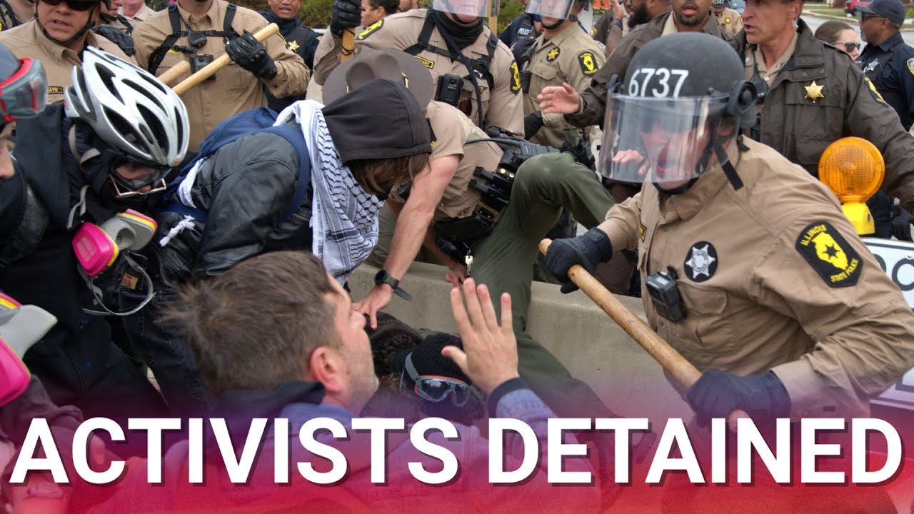 Chaos erupts in Chicago as protesters violently clash with police outside ICE facility