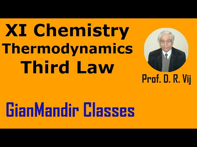 XI Chemistry | Thermodynamics | Third Law of Thermodynamics by Ruchi Ma'am