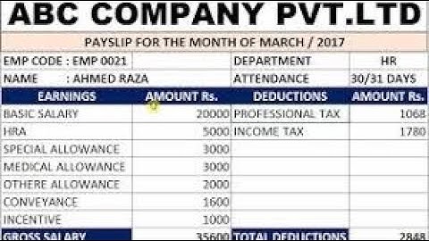How to Make Salary (Payroll) sheet Using Microsoft Excel [ Urdu / Hindi ]